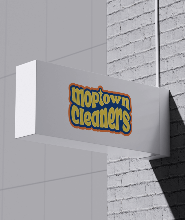 Moptown Cleaners Logo, created by Printlogik