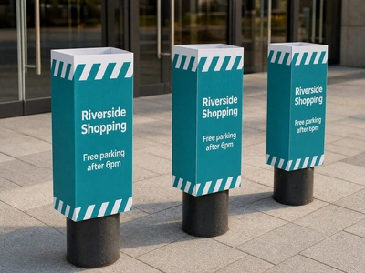  Custom - Printed - Bollard - Covers -  - 1