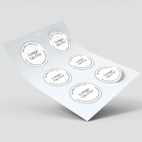  Stickers - On - A - Sheet -  -  - Black - Label - Uk