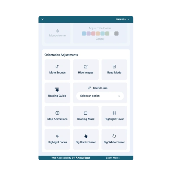  Actwidget - Orientation - Adjustments