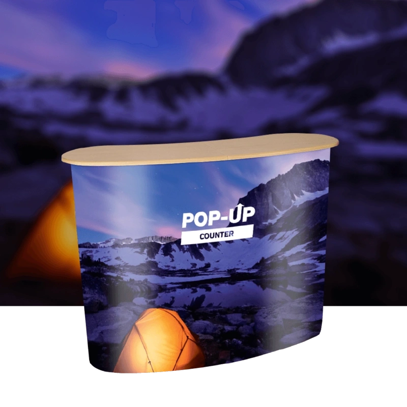 A printed pop-up counter